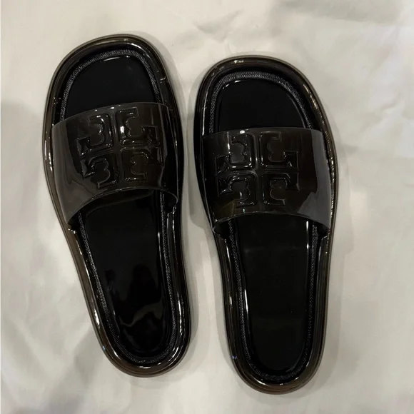 Tory Burch Black Slide Sandals - Picture 3 of 5